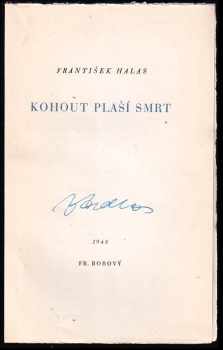 František Halas: Kohout plaší smrt