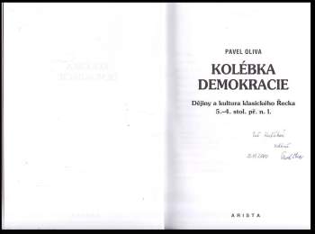 Pavel Oliva: Kolébka demokracie
