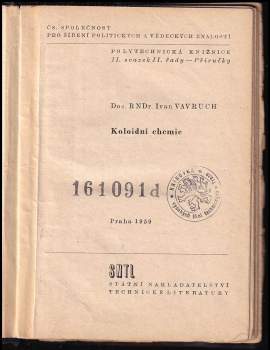 Ivan Vavruch: Koloidní chemie