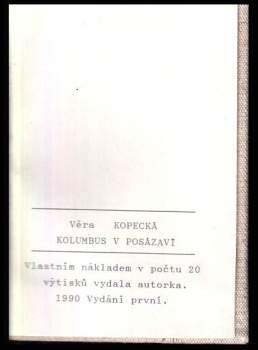 Věra Kopecká: Kolumbus v Posázaví