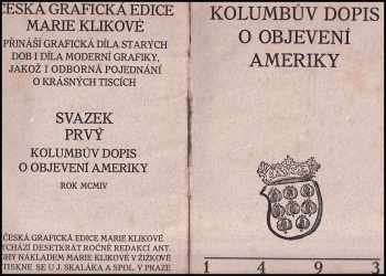 Kryštof Kolumbus: Kolumbův dopis o objevení Ameriky 1493
