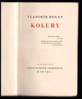 Vladimír Holan: Kolury