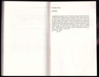 Robin Cook: Kóma