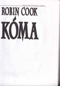 Robin Cook: Kóma