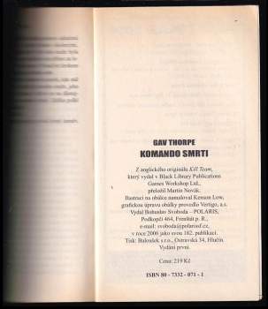 Gavin Thorpe: Komando smrti