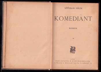 Vítězslav Hálek: Komediant