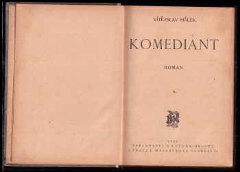 Vítězslav Hálek: Komediant : Román