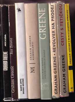 KOMPLET Graham Greene 8X Honorární konzul ; Doktor Fischer ze Ženevy, aneb, Večírek s třaskavinou + Moc a sláva + Ministerstvo strachu + Kus života + Tajný kurýr + Komedianti + Revolver na prodej + Cesty s tetičkou - Graham Greene, Graham Greene, Graham Greene, Graham Greene, Graham Greene, Graham Greene, Graham Greene, Graham Greene, Graham Greene, Karel Vaca, Jan Čulík (1964, Mladá fronta) - ID: 663249