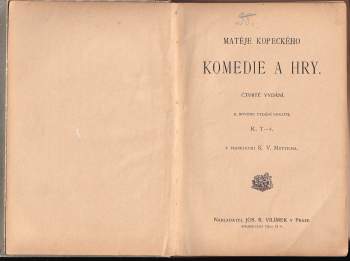 Matěj Kopecký: Komedie a hry Matěje Kopeckého
