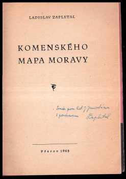 Ladislav Zapletal: Komenského mapa Moravy