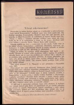 Komenský, ROČNÍK LXXII (1947-1948)