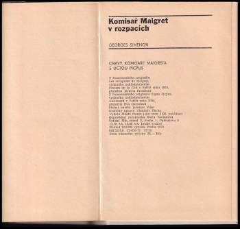 Georges Simenon: Komisař Maigret v rozpacích