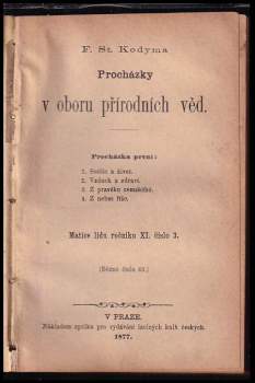Filip Stanislav Kodym: F. St. Kodyma Procházky v oboru přírodních věd
