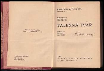 Sydney Horler: Falešná tvář