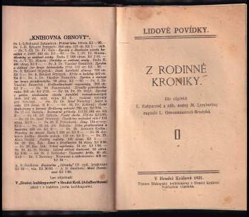 Ludmila Grossmannová Brodská: Z rodinné kroniky