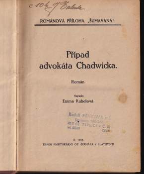 Friedrich Gerstäcker: KOMPLET 2X : Případ advokáta Chadwicka + Divná hra osudu