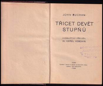John Buchan: KOMPLET 2X Třicet devět stupňů + Sherlock Holmes junior a jiné povídky