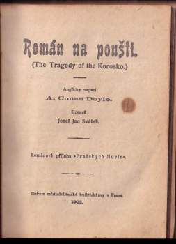 Arthur Conan Doyle: KOMPLET 3X Mstitelka + Román na poušti + Tajemná znaménka