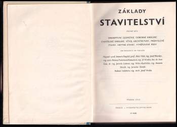 Antonín Pospíšil: KOMPLET 3X Základy stavitelství  I. - III. díl
