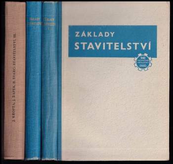 KOMPLET 3X Základy stavitelství  I. - III. díl