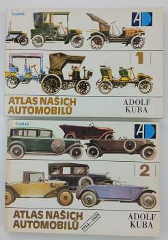 KOMPLET Adolf Kuba 2X Atlas našich automobilů 1+2