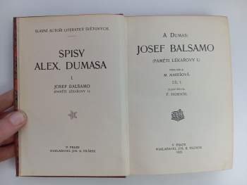 Alexandre Dumas: KOMPLET Alexandre Dumas 16X Josef Balsamo I. - V. díl + Hraběnka de Charny I. - VI. + Dobytí Bastilly I. - II. díl + Královnin náhrdelník I. - III. díl