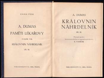 Alexandre Dumas: KOMPLET Alexandre Dumas 18X Paměti lékařovy - Dobytí Bastilly 1-2 + Josef Balsamo 1-5 + Hraběnka de Charny 1-6 + Královnin náhdrelník 1-3 + Rytíř de Maison Rouge 1+2