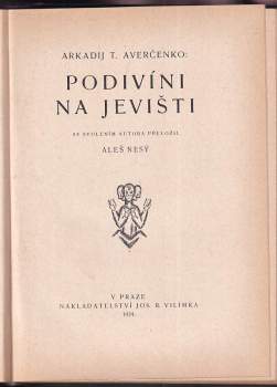 Arkadij Timofejevič Averčenko: KOMPLET Arkadij Timofejevič Averčenko 2X Ženy a muži + Podivíni na jevišti V JEDNOM SVAZKU