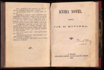 Josef Miroslav Hovorka: Kniha novel
