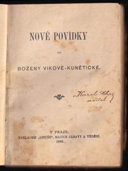 Božena Viková-Kunětická: Nové povídky