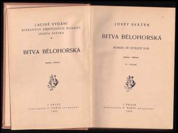 Josef Svátek: Bitva bělohorská
