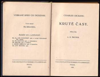 Charles Dickens: KOMPLET Charles Dickens 5X Román dvou měst + Mikuláš Nickleby + Mikuláš Nickleby + Vánoční povídky + Kruté časy