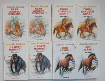 Jean Marie Auel: KOMPLET Děti země: Díl 1-4 ( Klan Velkého medvěda 1-2, Údolí plavých koní 1-2, U lovců mamutů 1-2, Širé pláně 1-2)