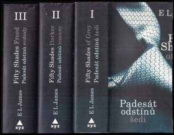 KOMPLET E. L James 3X: Padesát odstínů šedi + Padesát odstínů temnoty + Padesát odstínů svobody