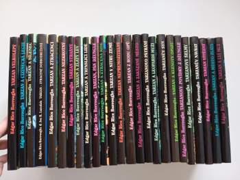 KOMPLET Edgar Rice Burroughs 25X Tarzan velkolepý + Tarzan a cizinecká legie + Tarzan a šílenec + Tarzan + Tarzan a ztracenci + Tarzan nezkrotný + Tarzan strašný + Tarzan a zlatý lev + Tarzan a trpasličí lidé + Tarzan, pán džungle + Tarzan a ztracená říše + Tarzan v nitru Země + Tarzan nepřemožitelný + Tarzan z rodu Opů + Tarzan a zakázané město + Tarzanovo pátrání + Tarzan a Leopardí muži + Tarzanův syn + Tarzan a klenoty Oparu + Tarzanovy povídky z džungle