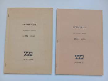 KOMPLET Efemeridy pro astrology-amatéry 1961-1970 + Efemeridy pro astrology-amatéry 1971-1980