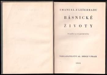 Emanuel Lešehrad: Básnické životy
