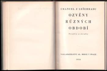 Emanuel Lešehrad: Básnické životy