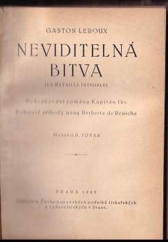 Gaston Leroux: KOMPLET Gaston Leroux 2X Kapitán Iks + Neviditelná bitva
