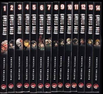 KOMPLET Hajime Isayama Útok titánů DÍLY 1-14