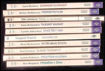 Barbara McMahon: KOMPLET Harlekýnky 10X 1 ; Zahradní slavnosti + Perfektní plán + Nikdy se neožením! + Tajemný magnát + Stačí říct ano + Australský žár + Rytíř mého života + Sladké tajemství + Proutěná kolébka + Proměna v ženu
