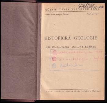 Bohuslav Růžička: KOMPLET Historická geologie I. + II.