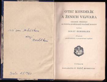 Ignát Herrmann: Otec Kondelík a ženich Vejvara