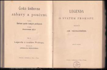 Jaroslav Vrchlický: KOMPLET Jaroslav Vrchlický 3X : Z hlubin + Legenda o svatém Prokopu + Žamberské zvony a jiné básně