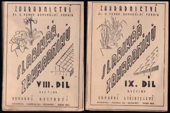KOMPLET Josef Maršálek 2X Slabikář zahradníků Květiny hrnkové stálozelené VIII + IX díl