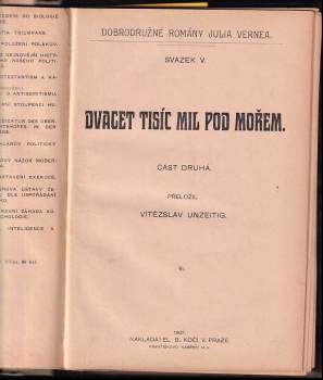 Jules Verne: KOMPLET Jules Verne 6X Plovoucí město ; Prorazili blokádu + Dvacet tisíc mil pod mořem I - II + Tajemný ostrov I - III - SVÁZANÉ V JEDNOM SVAZKU