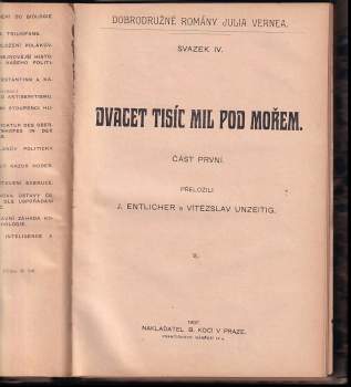 Jules Verne: KOMPLET Jules Verne 6X Plovoucí město ; Prorazili blokádu + Dvacet tisíc mil pod mořem I - II + Tajemný ostrov I - III - SVÁZANÉ V JEDNOM SVAZKU