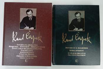 KOMPLET Karel Čapek 2X Továrna na absolutno ; Hordubal ; Povětroň ; Obyčejný život ; Život a dílo skladatele Foltýna ; Italské listy ; Anglické listy ; Výlet do Španěl ; Obrázky z Holandska ; Cesta na sever + Hovory s T.G. Masarykem ; Kniha apokryfů ; O věcech obecných, čili, Zóon politikon