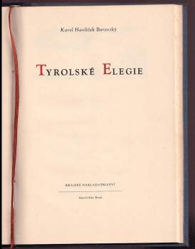 Karel Havlíček Borovský: KOMPLET Karel Havlíček Borovský 3X Křest svatého Vladimíra + Tyrolské elegie + Král Lávra