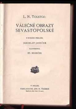 Lev Nikolajevič Tolstoj: KOMPLET Lev Nikolajevič Tolstoj 2X Válečné obrazy sevastopolské + Kozáci - SVÁZANÉ DO JEDNOHO SVAZKU